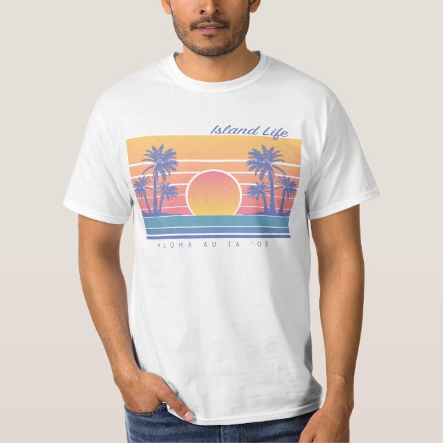 T-shirt da vida da ilha havaiana (Frente)