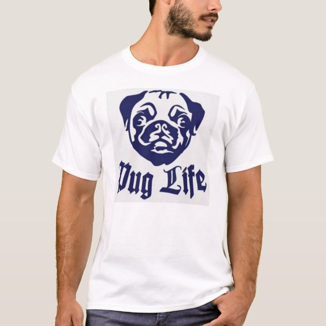 T-shirt da vida do Pug (Frente)