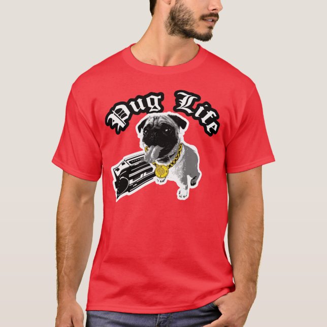 T-shirt da vida do Pug (Frente)
