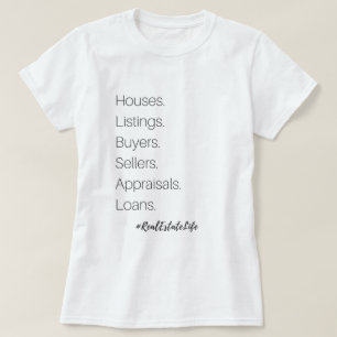 T-shirt da vida dos bens imobiliários