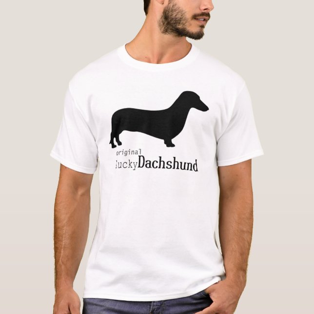 T-shirt Dachshund afortunado original (Frente)