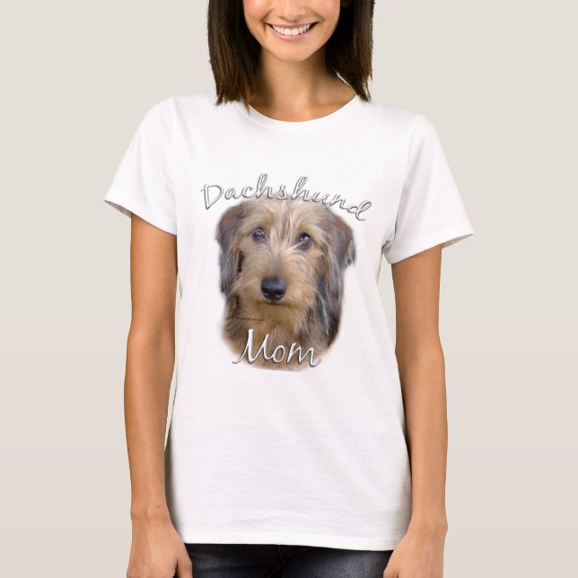 T-shirt Dachshund (com fio) Mãe 2 (Frente)