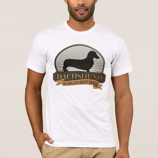 T-shirt Dachshund [liso] (Frente)