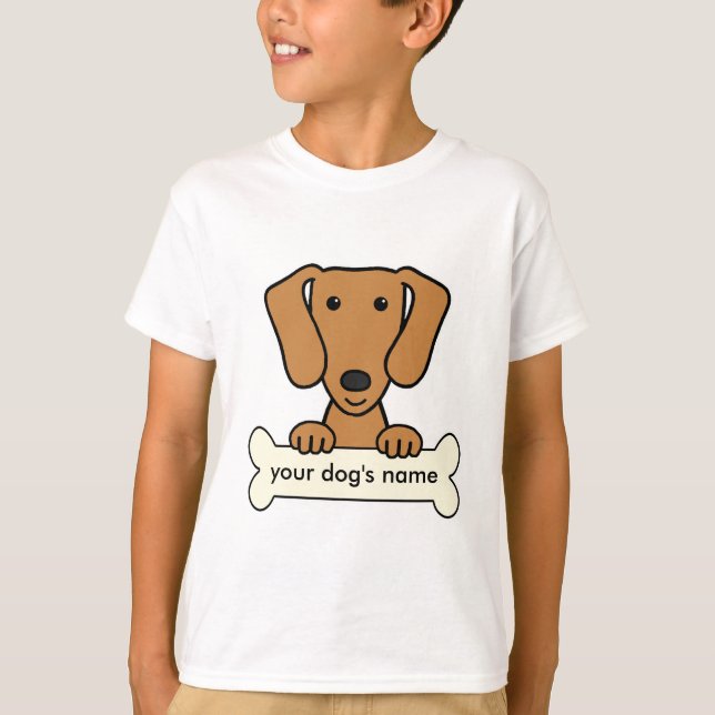T-shirt Dachshund personalizado (Frente)