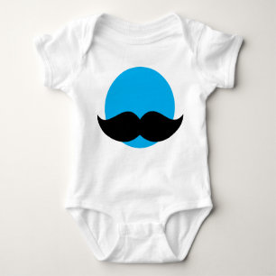 T-shirt DaddyNoob - bigode do bebê azul