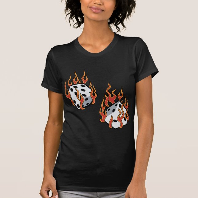 T-shirt Dados flamejantes (Frente)
