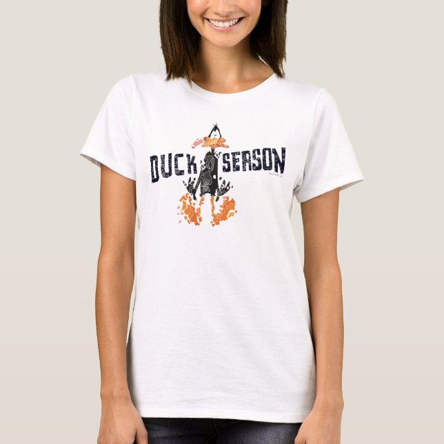 T-shirt DAFFY DUCK™ "Duck Season" desintegrado (Frente)