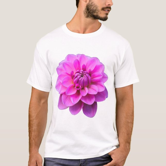 T-shirt Dahlia Rosa (Isolada) (Frente)