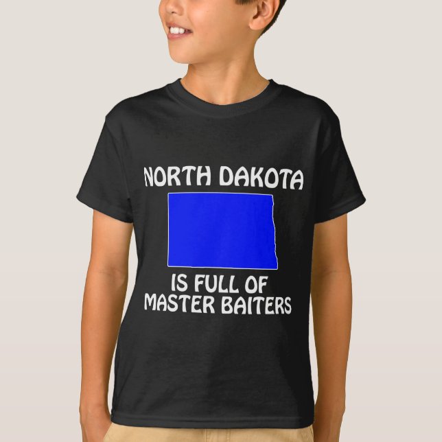 T-shirt Dakota do Norte - Cheio de Mestres da Isca (Frente)