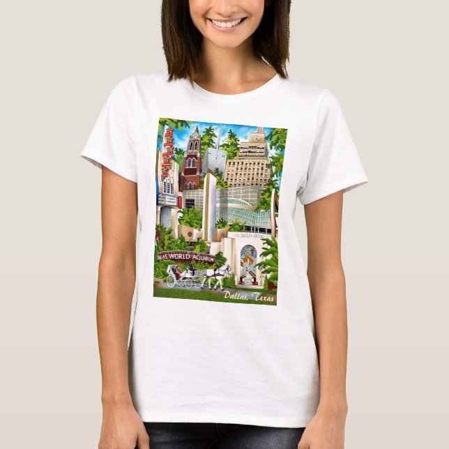 T-shirt Dallas, Texas-2 (Frente)