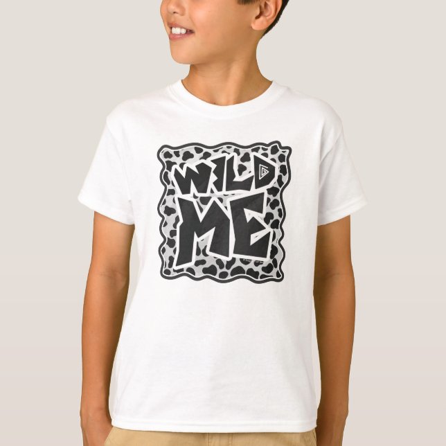 T-shirt Dalmácia Black and White com Wild Me (Frente)