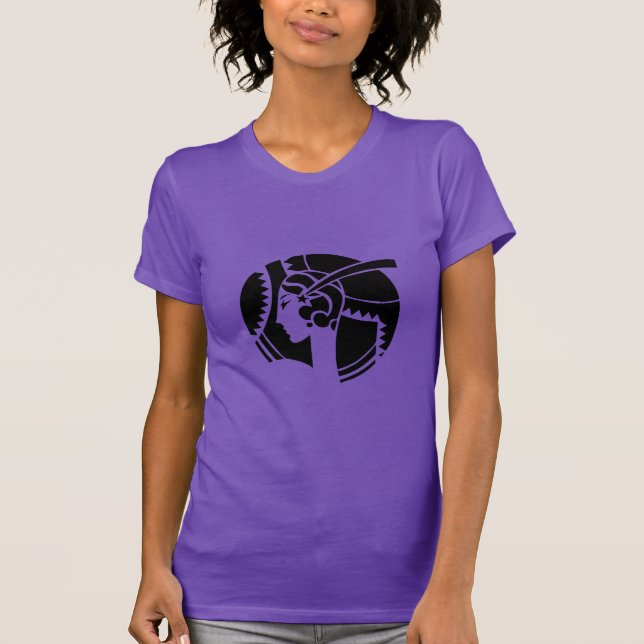 T-shirt Dama Silhueta Art Déco | Geométrico Vintage (Frente)