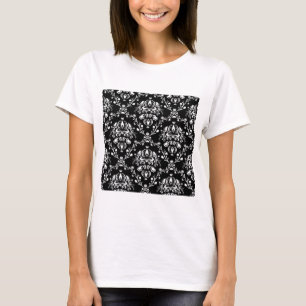 T-shirt Damasco preto e branco