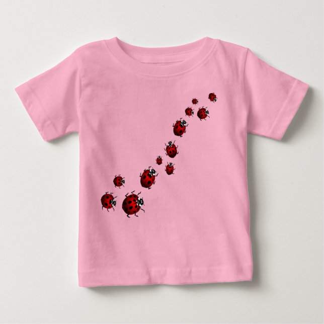 T-shirt Damybug Baby Shirts e Ladybug Bebê presentes (Frente)