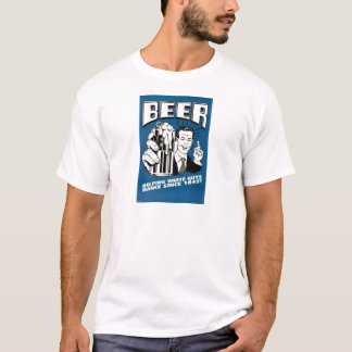 T-shirt Dança branca de ajuda das caras da cerveja