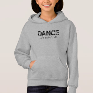 T-shirt Dança… é o que eu faço o Hoodie - cinza de cinza
