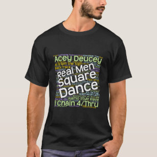 T-shirt Dança quadrada dos homens reais