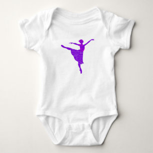 T-shirt Dançarina de Balé Roxo Ano Novo Deseja Baby Jersey