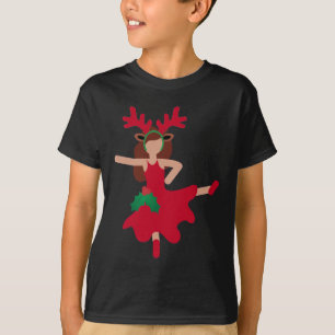 T-shirt dançarina do xmas flamenco emoji