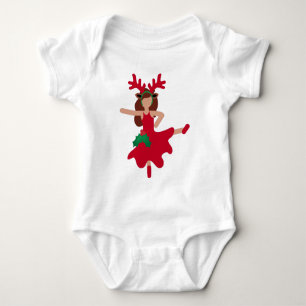 T-shirt dançarina do xmas flamenco emoji