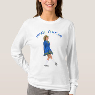 T-shirt Dançarina Irlandesa Loira de Azul