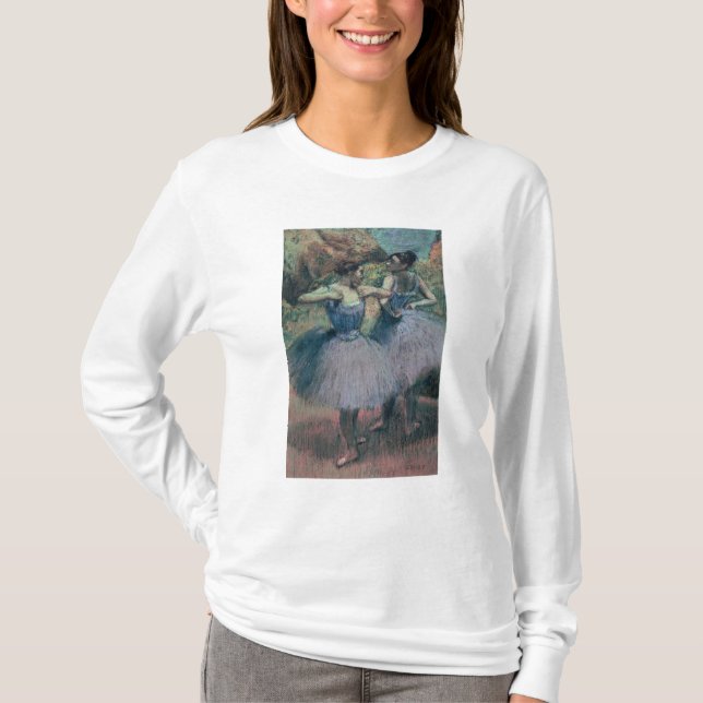 T-shirt Dançarinos de Edgar Degas | na violeta (Frente)