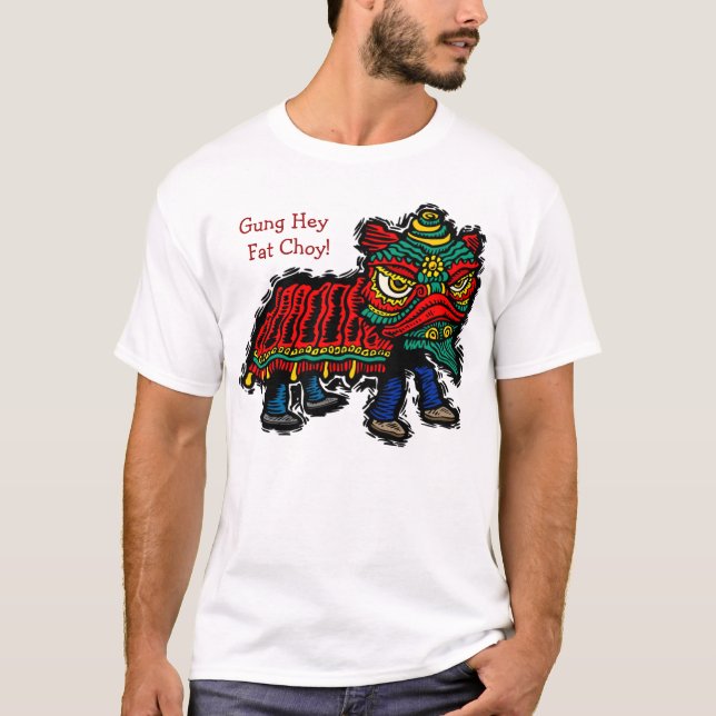 T-Shirt Dançer de Leão Chinês (Frente)