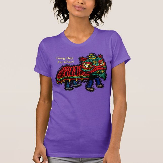 T-Shirt Dançer de Leão Chinês (Frente)