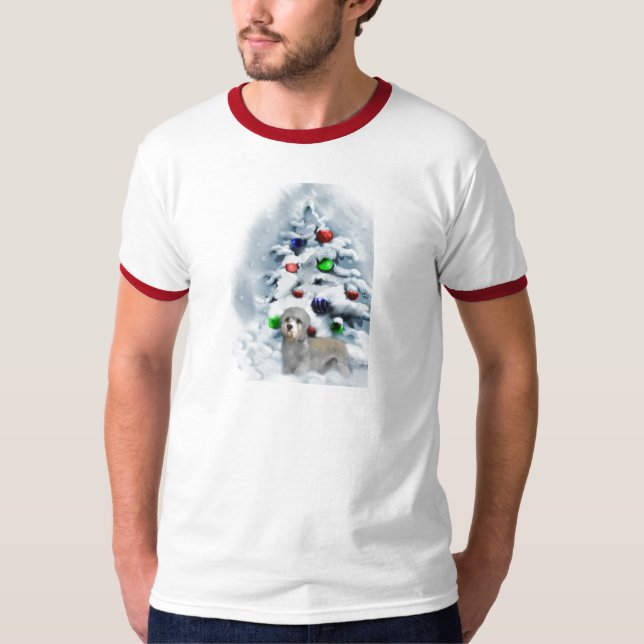 T-shirt Dandie Dinmont Terrier Christmas (Frente)