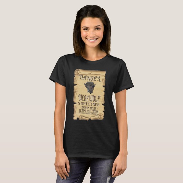 T-shirt Danger Werewolf Sightions (Frente Completa)
