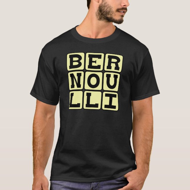 T-shirt Daniel Bernoulli, do Princípio de Bernoulli (Frente)