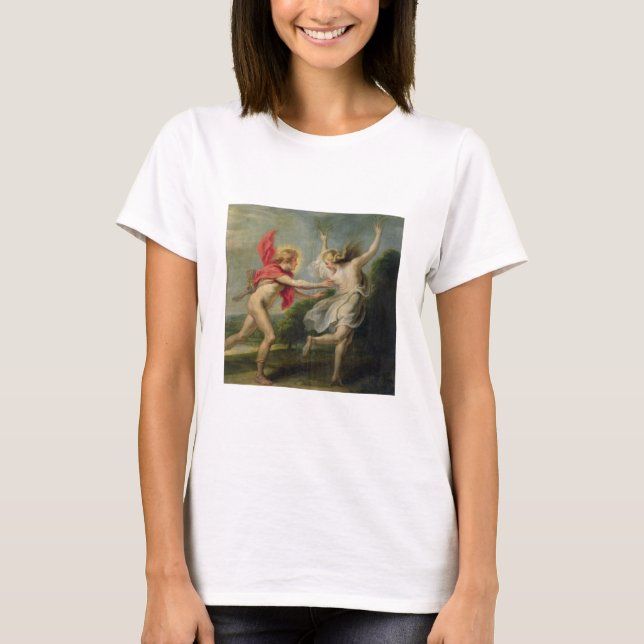 T-shirt Daphne e Apolo (petróleo) (Frente)