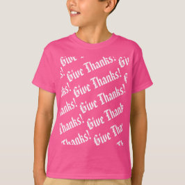 T-shirt Dar padrão de obrigados Frase de Ação de Graças