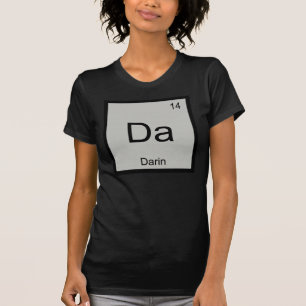 T-shirt Darin Nome Elemento Químico Tabela Periódica