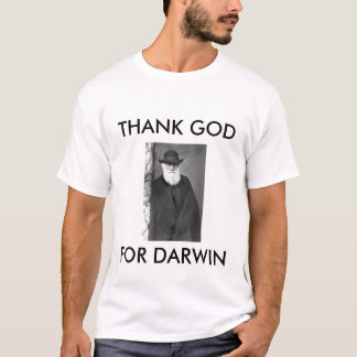 T-shirt darwin1, DEUS do OBRIGADO, PARA DARWIN