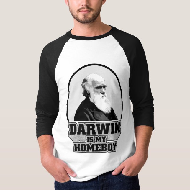T-shirt Darwin é meu ficar em casa (Frente)
