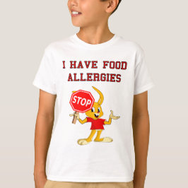 T-shirt das alergias de comida de StopBunny do