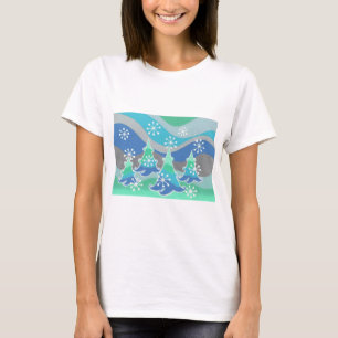 t-shirt das árvores de inverno