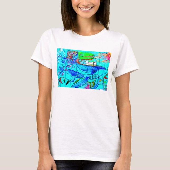 t-shirt das baleias-jubarte (Frente)