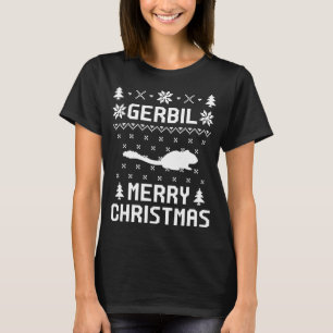 T-shirt das camisolas do Feliz Natal do GERBIL