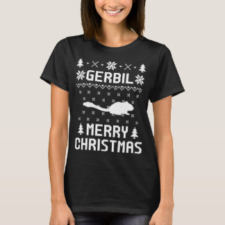 T-shirt das camisolas do Feliz Natal do GERBIL
