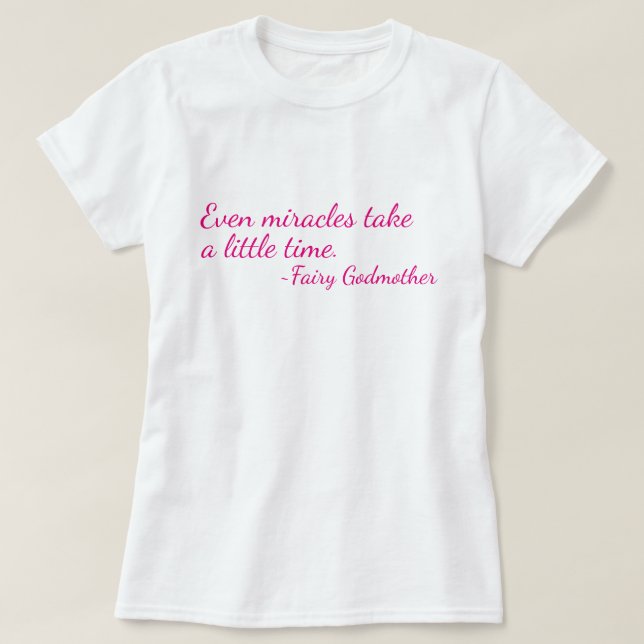 T-shirt das citações da madrinha feericamente (Frente do Design)