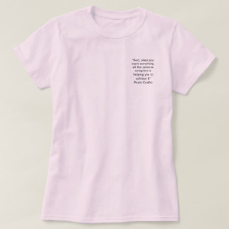 T-shirt das citações de Paulo Coelho