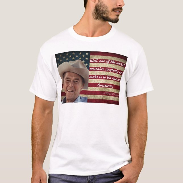 T-shirt das citações de Reagan (Frente)