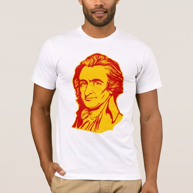 T-shirt das citações de Thomas Paine (Frente)