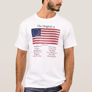 T-shirt das colônias do original 13 do Dia da