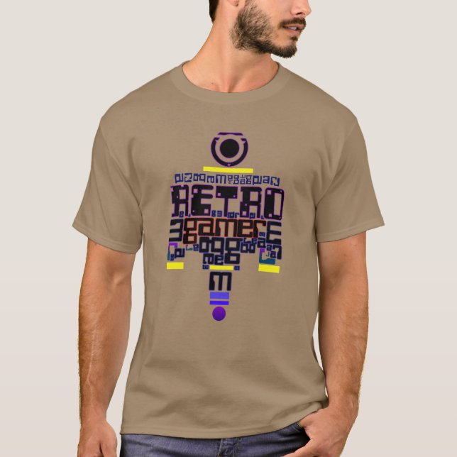 T-shirt das cores do Streamer do Retro Player (Frente)