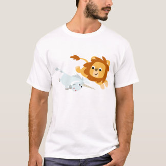 T-shirt das crianças bonitos do leão e do
