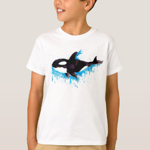 T-Shirt das Crianças de Baleia Assassino de Água