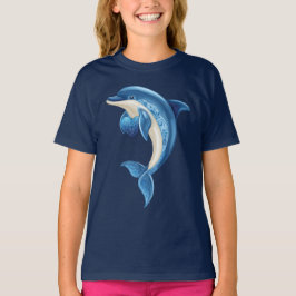 T-Shirt das Crianças de Golfinhos Sorrindo